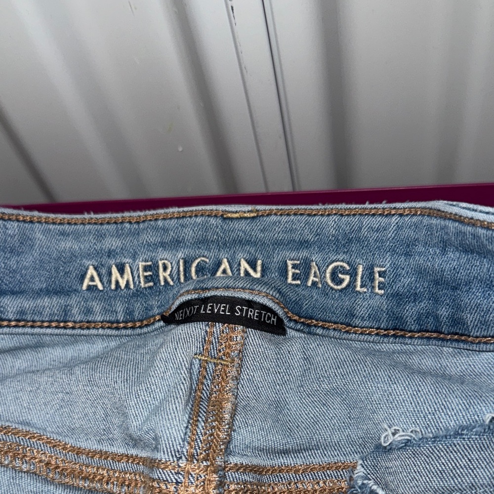 American Eagle Outfitters Ripped Light Blue Skinny Jeans - Picture 2 of 6